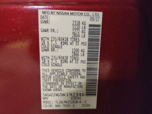 Used 2017 Nissan Murano S w/ Navigation Package image 33