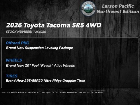 New 2026 Toyota Tacoma SR5 AWD/4WD image 2