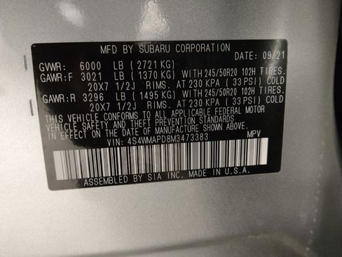 Used 2021 Subaru Ascent Limited w/ Technology Package image 33