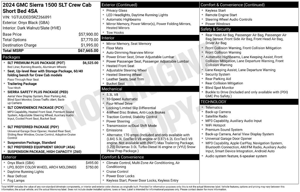 Used 2024 GMC Sierra 1500 SLT w/ SLT Premium Plus Package AWD/4WD image 6