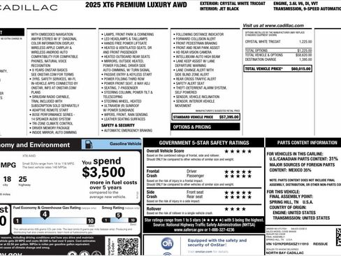 Used 2025 Cadillac XT6 Premium Luxury AWD/4WD image 16