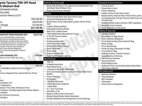 Used 2022 Toyota Tacoma TRD Off-Road w/ TRD Premium Off Road Package RWD image 29