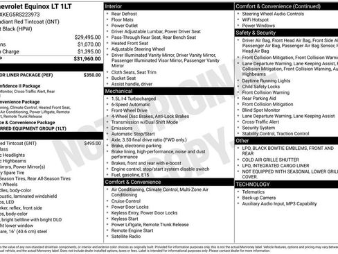 Certified 2024 Chevrolet Equinox LT w/ LPO, Floor Liner Package FWD image 32