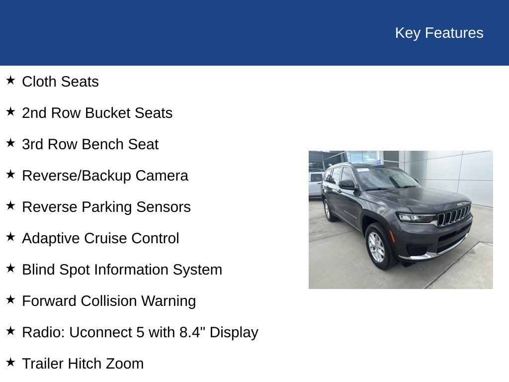Used 2025 Jeep Grand Cherokee L Laredo w/ Trailer Tow Package AWD/4WD image 34