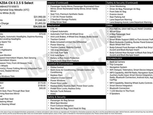 New 2026 MAZDA CX-5 Select AWD/4WD image 33