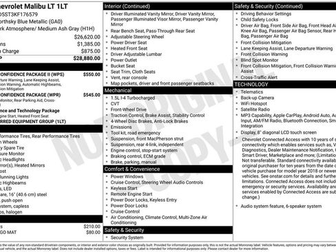 Used 2019 Chevrolet Malibu LT w/ Driver Confidence Package II FWD image 2