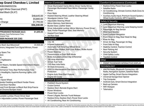 Used 2022 Jeep Grand Cherokee L Limited w/ Black Appearance Package AWD/4WD image 2