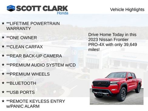 Used 2023 Nissan Frontier PRO-4X w/ Pro Convenience Package image 12