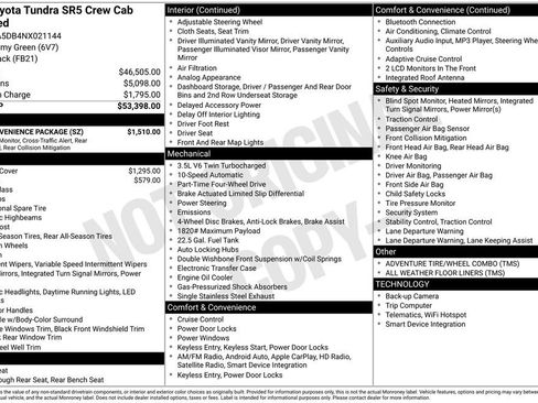 Used 2022 Toyota Tundra SR5 w/ SR5 Convenience Package image 29