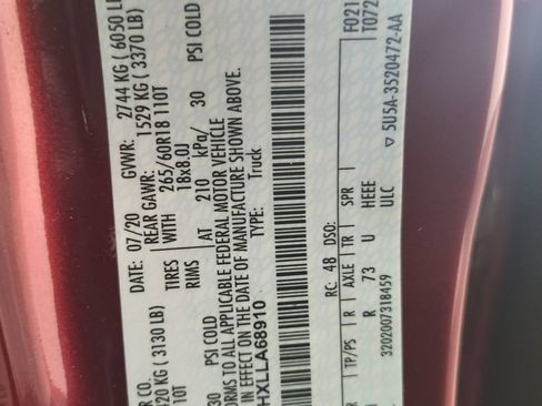 Used 2020 Ford Ranger Lariat w/ Equipment Group 501A Mid AWD/4WD image 31
