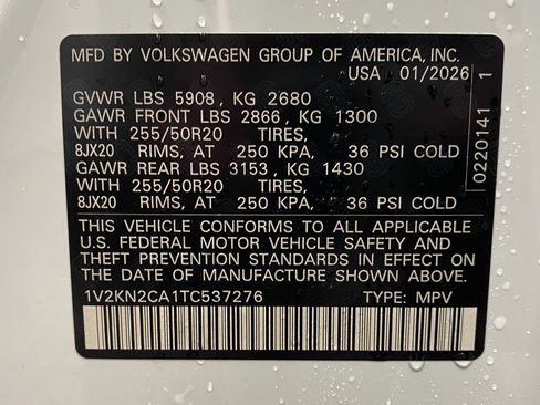 New 2026 Volkswagen Atlas SE image 34