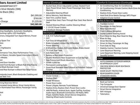 Certified 2023 Subaru Ascent Limited image 13