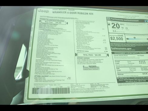 New 2026 Jeep Wrangler Unlimited Rubicon AWD/4WD image 26