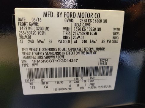 Used 2016 Ford Explorer Sport w/ Equipment Group 401A image 33