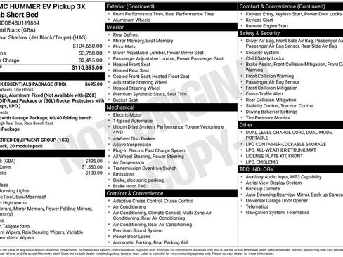 New 2025 GMC Hummer EV 3X w/ LPO, Dark Essentials Package image 5