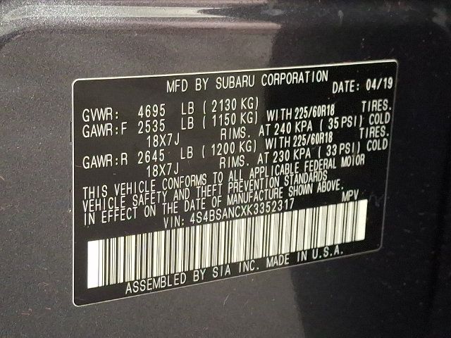 Used 2019 Subaru Outback 2.5i Limited w/ Popular Package #2 AWD/4WD image 28