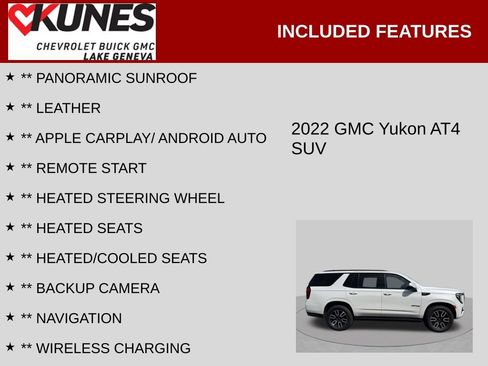 Used 2022 GMC Yukon AT4 AWD/4WD image 2