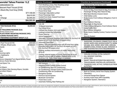 New 2025 Chevrolet Tahoe Premier w/ Sun And Tow Package image 6
