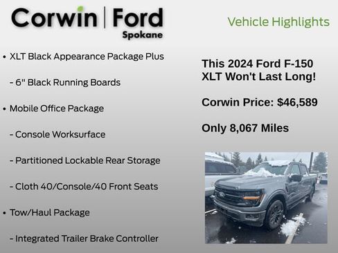 Used 2024 Ford F150 XLT w/ Equipment Group 302A MID image 10