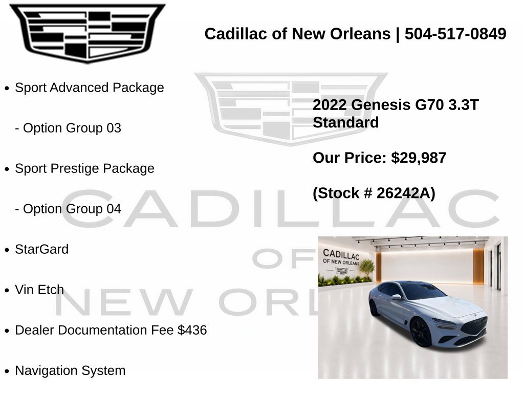 Used 2022 Genesis G70 3.3T RWD image 7