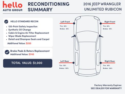 Used 2016 Jeep Wrangler Unlimited Rubicon w/ Connectivity Group AWD/4WD image 3