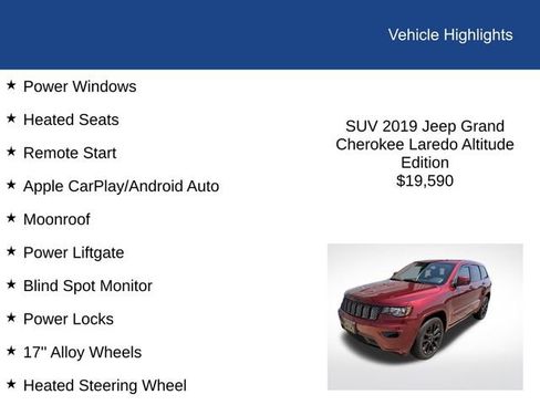 Used 2019 Jeep Grand Cherokee Altitude image 2