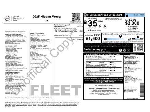 Used 2025 Nissan Versa SV FWD image 3