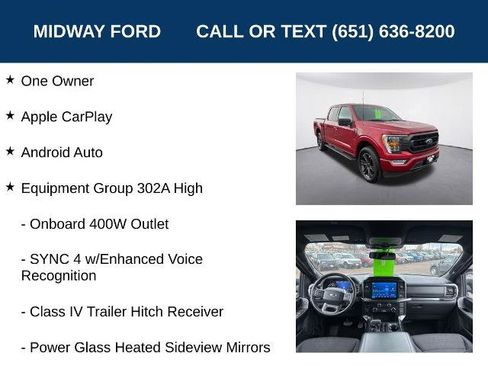 Certified 2022 Ford F150 XLT w/ Equipment Group 302A High AWD/4WD image 7