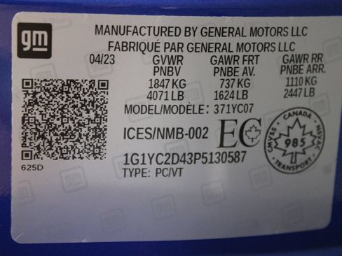 Used 2023 Chevrolet Corvette Stingray Premium Cpe w/ Z51 Performance Package RWD image 62