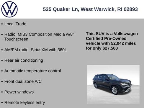 Certified 2022 Volkswagen Atlas SE image 7