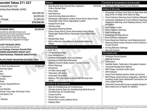 Used 2023 Chevrolet Tahoe Z71 w/ Luxury Package AWD/4WD image 12