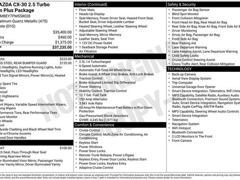 Certified 2023 MAZDA CX-30 2.5 Turbo w/ Premium Plus Pkg AWD/4WD image 11