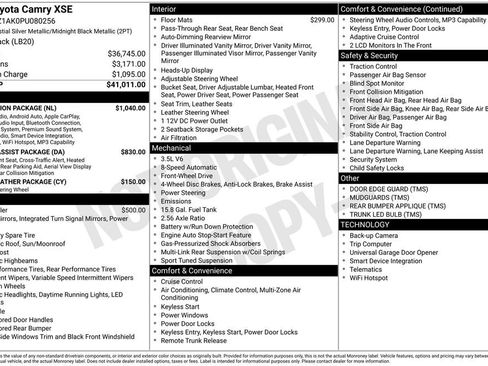 Certified 2023 Toyota Camry XSE w/ Navigation Package FWD image 32