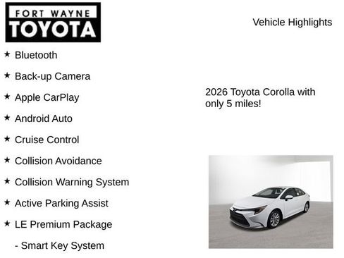 New 2026 Toyota Corolla LE FWD image 7