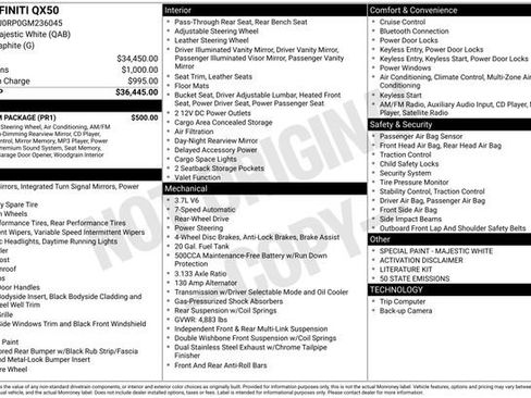 Used 2016 INFINITI QX50 Journey w/ Premium Package image 4