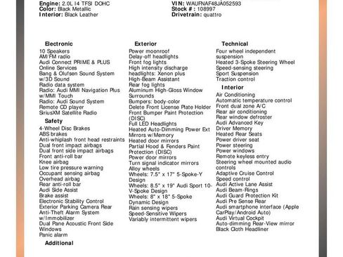 Used 2018 Audi A4 2.0T Prestige w/ Prestige Package image 33