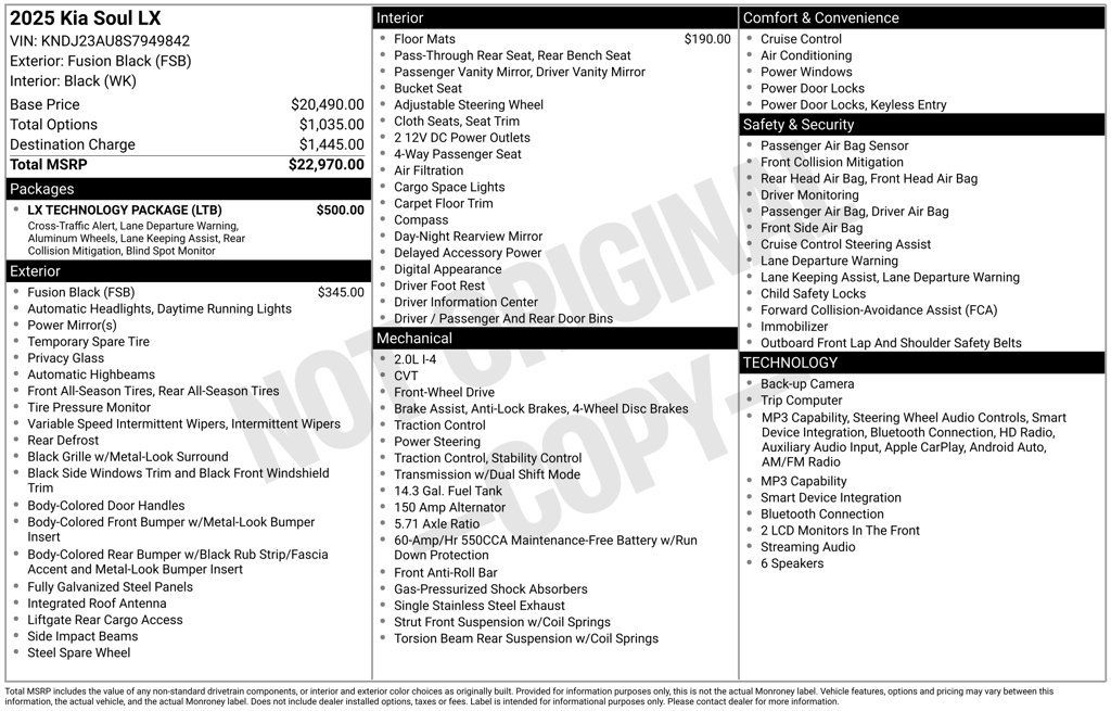 Used 2025 Kia Soul LX w/ LX Technology Package FWD image 34