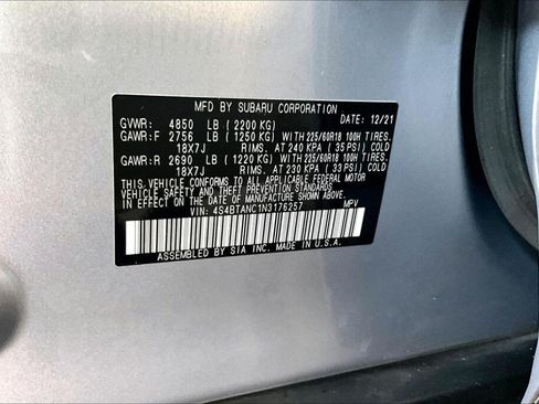 Certified 2022 Subaru Outback Limited AWD/4WD image 20