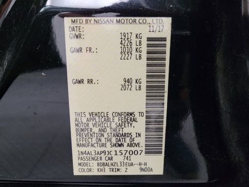 Used 2018 Nissan Altima 2.5 SR w/ SR Midnight Edition image 33