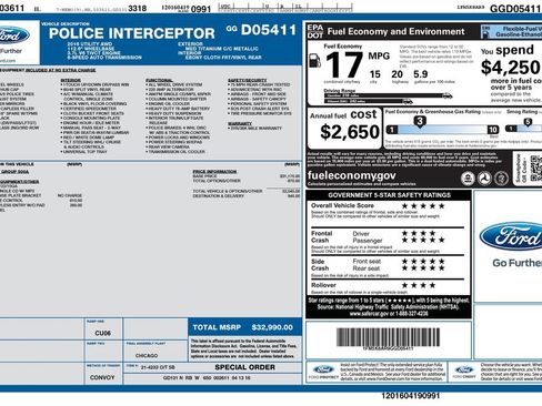 Used 2016 Ford Explorer 4WD Police Interceptor image 15