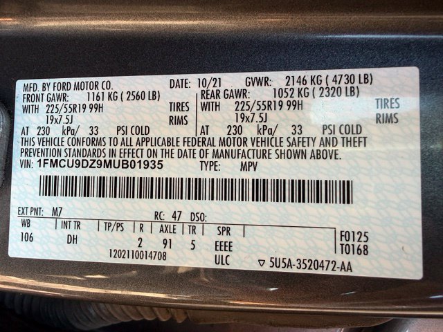 Used 2021 Ford Escape Titanium w/ Titanium Elite Package AWD/4WD image 49
