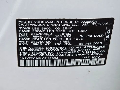 Used 2020 Volkswagen Atlas Cross Sport SE image 53