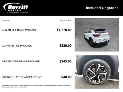 Used 2022 Chevrolet TrailBlazer RS w/ Sun and Liftgate Package AWD/4WD image 3