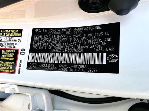 New 2025 Lexus ES 350 w/ Premium Package image 22