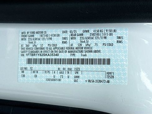 Used 2025 Ford Transit 250 Low Roof w/ Exterior Upgrade Package RWD image 33