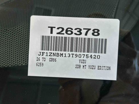 New 2026 Toyota GR86 YUZU Limited image 28