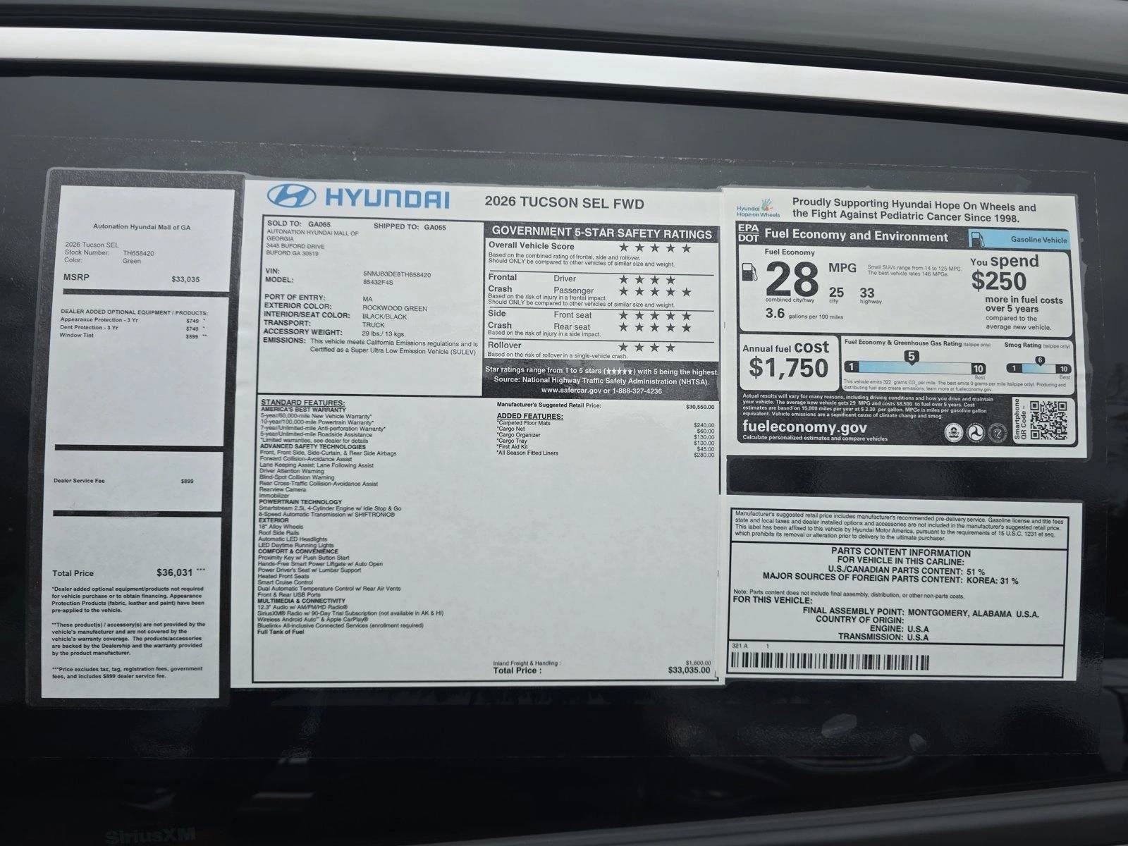 New 2026 Hyundai Tucson SEL FWD image 20