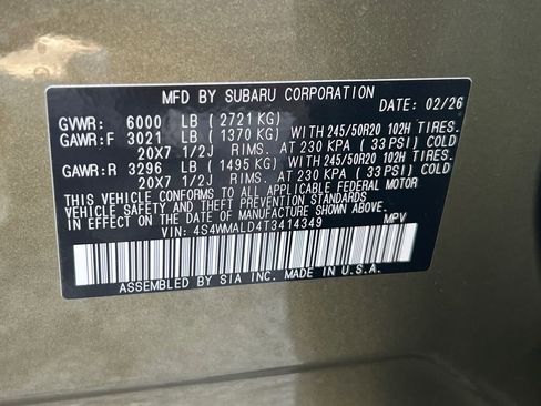 New 2026 Subaru Ascent Bronze Edition AWD/4WD image 31