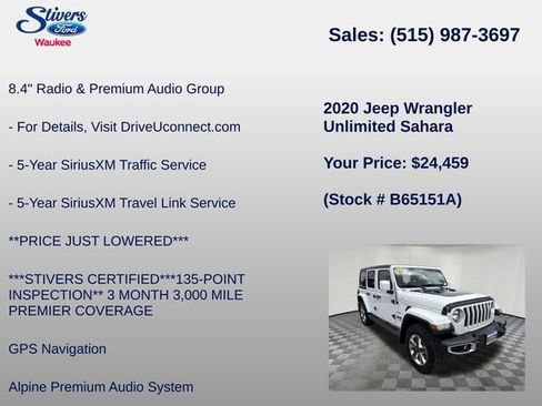 Used 2020 Jeep Wrangler Unlimited Sahara AWD/4WD image 22