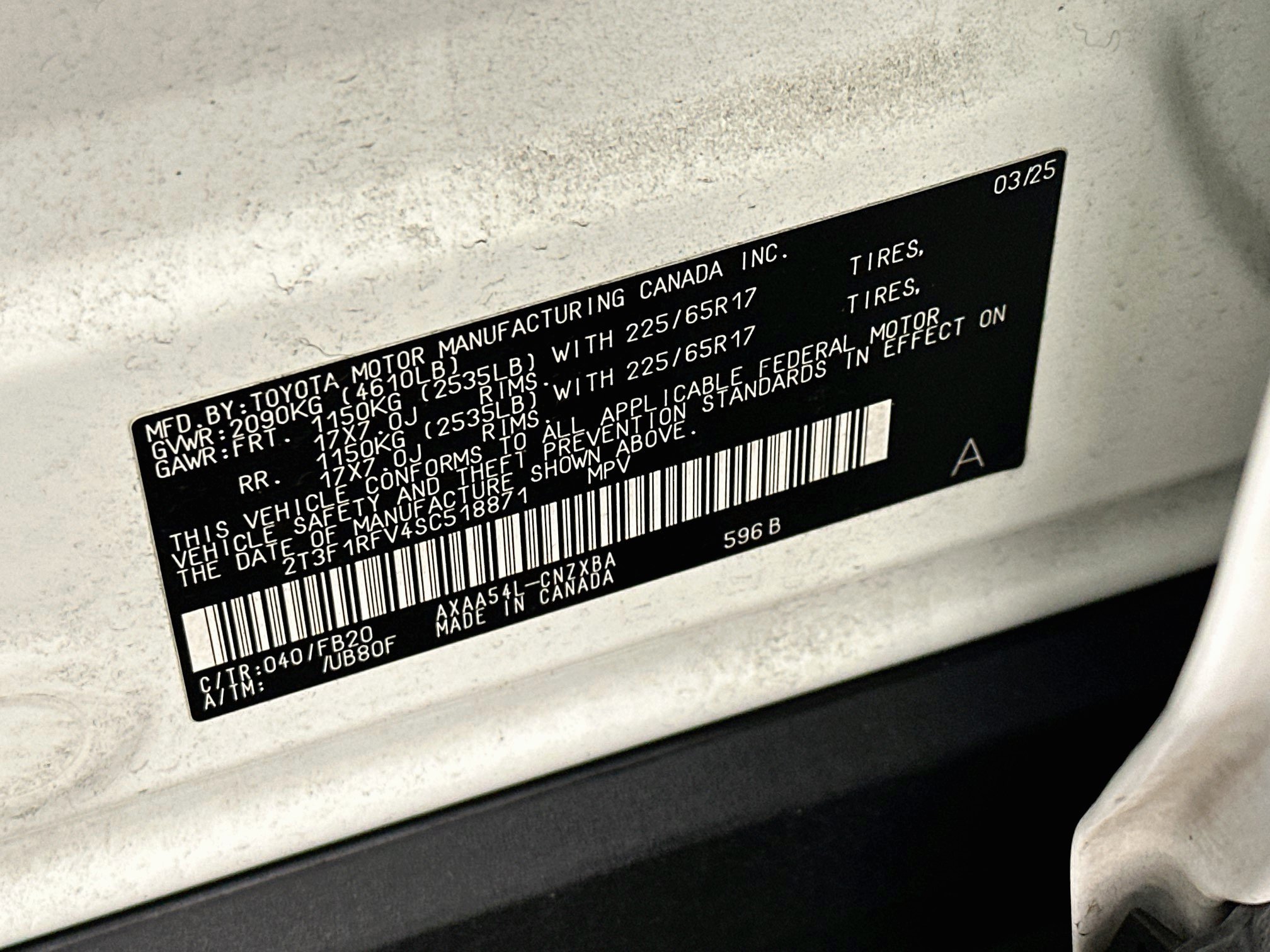 Used 2025 Toyota RAV4 LE AWD/4WD image 12